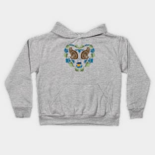 Cats and Coffee and Garden Delights Kids Hoodie